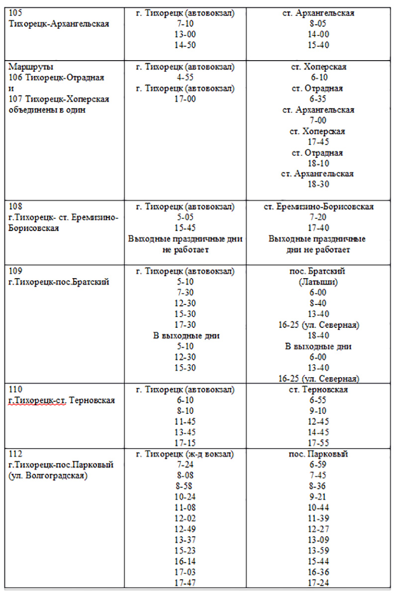 В Тихорецком районе изменилось расписание пригородных автобусов |  25.05.2020 | Тихорецк - БезФормата